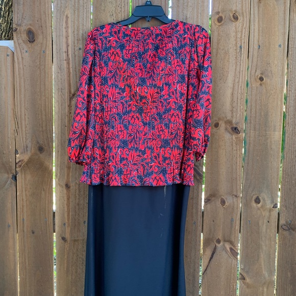 60s-70s Good Times Red/Black dress made in USA size 9/10. - Picture 6 of 12